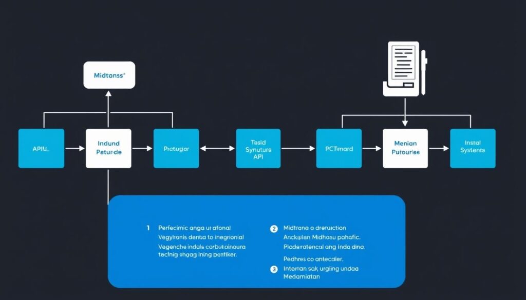 Diagram alur integrasi API Midtrans dengan sistem POS Diagram alur integrasi API Midtrans dengan sistem POS